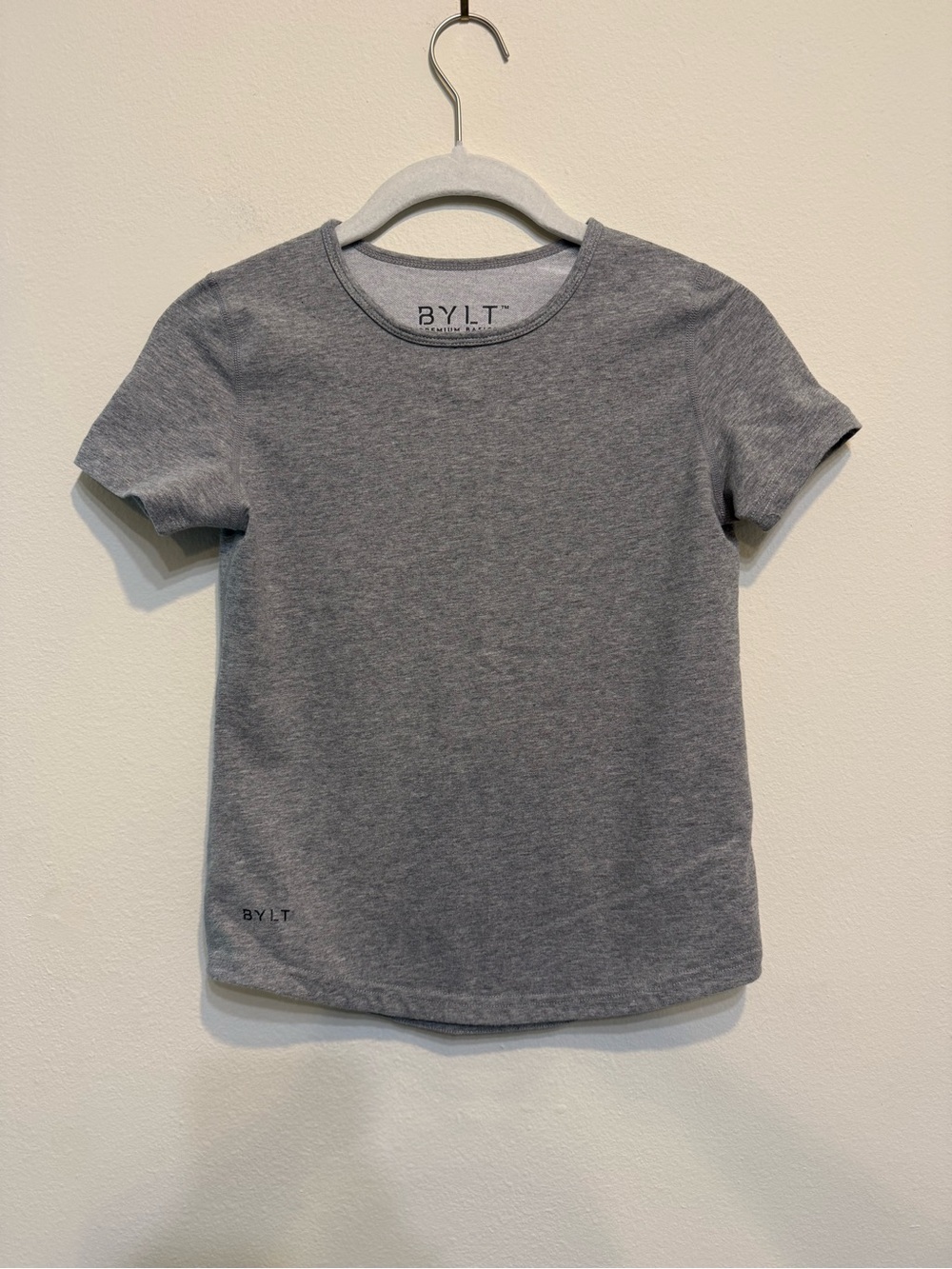BYLT Basics Kids Short Sleeve Tee in Heather Gray